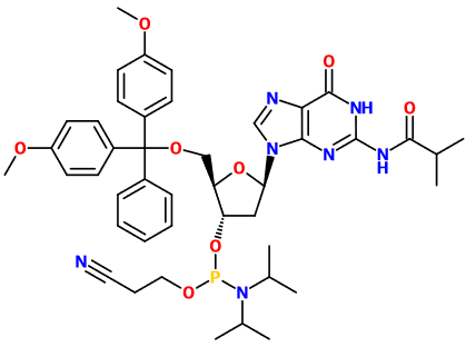 (image for) MC082103 5'-O-DMT-N2-isobutyryl-2'-deoxyguanosine 3'-CE phosphoramidite